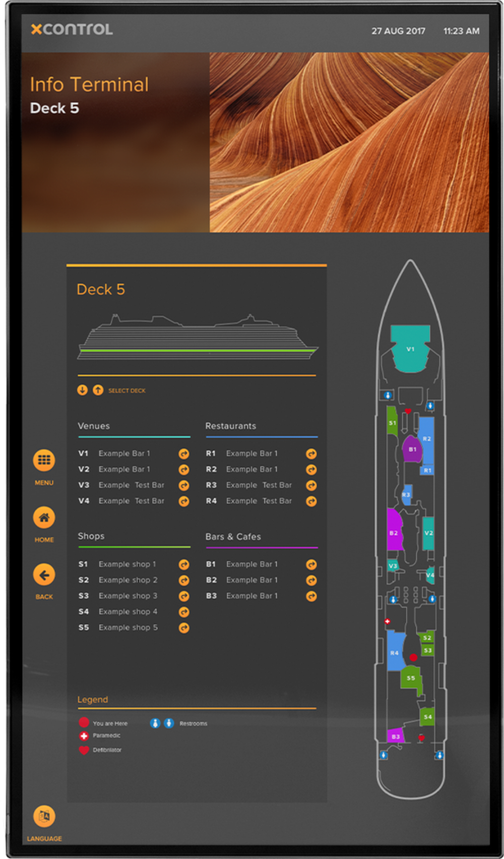 XMedia Digital Signage Deckplan